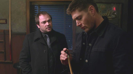 Dean chalks up his cue. Dean chalks up his cue.